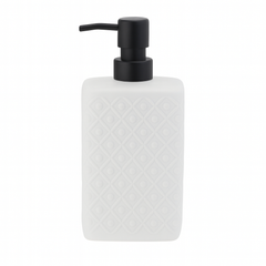 Premium White Plastic Liquid Soap Bottle – Sleek Square “Small-Box” Design with Pump Dispenser