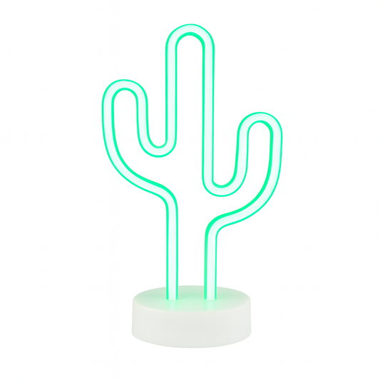Neon Cactus LED Light – Green Decorative Night Lamp for Bedroom, Living Room & Aesthetic Décor