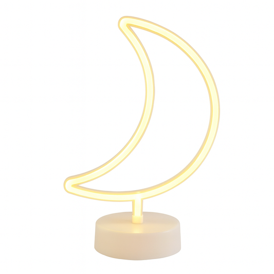 Neon Moon LED Light – Warm Yellow Crescent Night Lamp for Bedroom, Kids’ Room & Aesthetic Home Décor