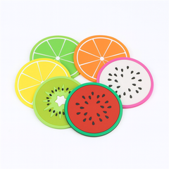 6-Piece Fruit Tea Coaster Set – Colorful Silicone Drink Mats for Cups, Mugs & Table Protection