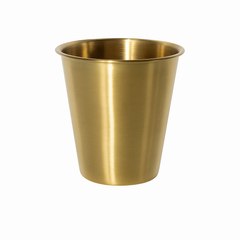 Golden Plain Drinking Glass – Premium Brass-Finish Tumbler for Everyday Use & Special Occasions