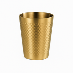 Hammered Golden Stainless Steel Glass – 350ml | Luxury Gold Finish Drinking Tumbler