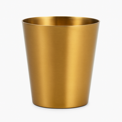 Plain Golden Stainless Steel Glass – 450ml | Double Wall Gold Finish Drinking Tumbler
