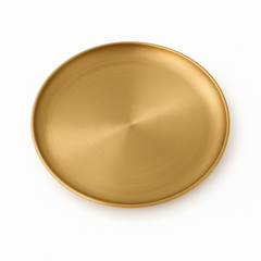 Golden Stainless Steel Round Serving Tray – Multiple Sizes | Luxury Gold Finish Platters for Dining & Décor