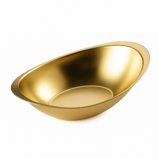 Golden Stainless Steel Gravy Serving Bowl | Luxury Gold Finish Oval Serveware for Dining & Entertaining