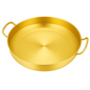 Golden Spanish Paella Pan – Premium Stainless Steel Dual-Tone Cook & Serve Pan (Available in 22 cm to 30 cm) - Habitt