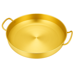 Golden Spanish Paella Pan – Premium Stainless Steel Dual-Tone Cook & Serve Pan (Available in 22 cm to 30 cm)