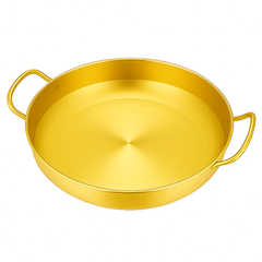 Golden Spanish Paella Pan – Premium Stainless Steel Dual-Tone Cook & Serve Pan (Available in 22 cm to 30 cm)