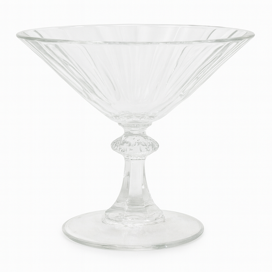 4-Piece Crystal Clear Glass Dessert Bowl Set – Elegant Footed Ice Cream & Pudding Cups