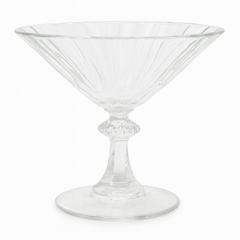 4-Piece Crystal Clear Glass Dessert Bowl Set – Elegant Footed Ice Cream & Pudding Cups