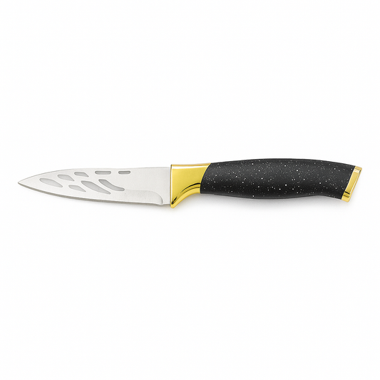 Premium Stainless Steel Kitchen Knife – 1-Piece Chef Utility Knife with Black & Gold Handle