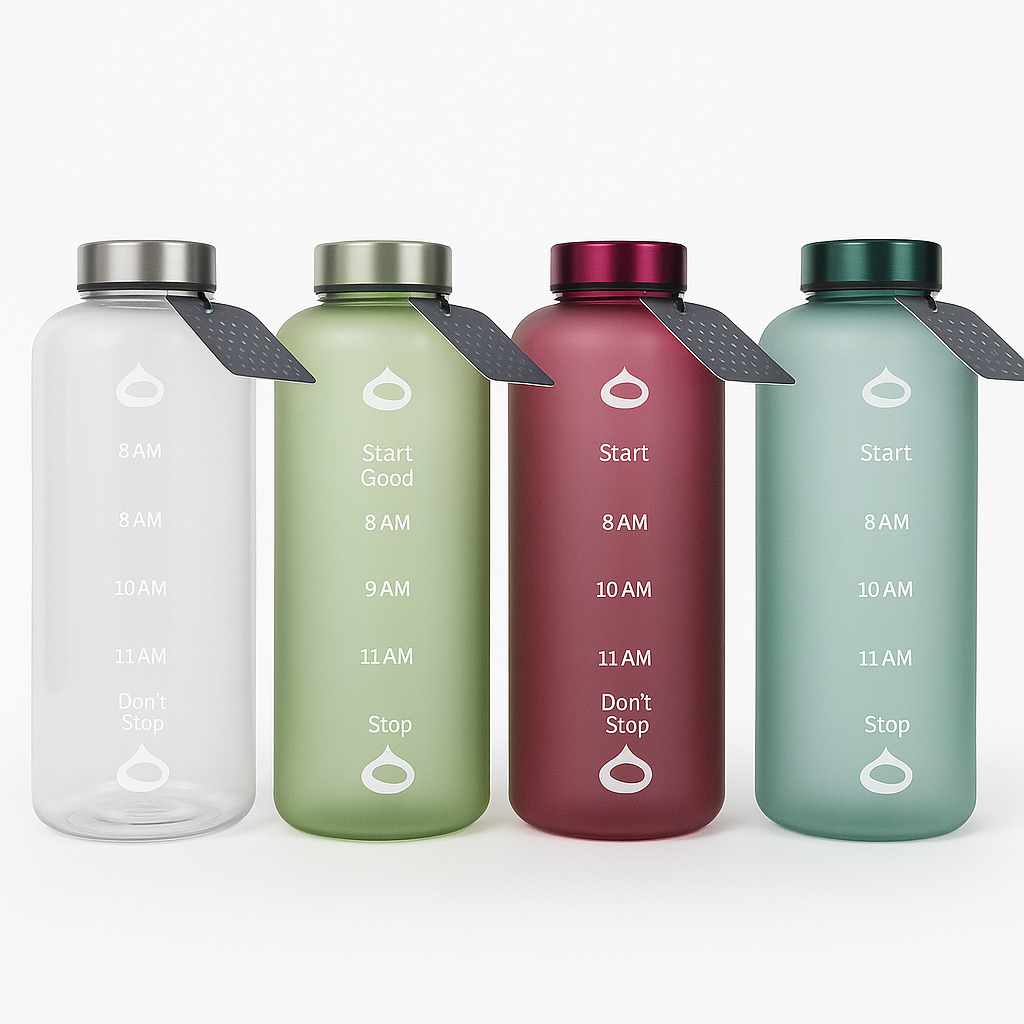 1Pc Matte Finish Plastic Water Bottles (Assorted) – Leak-Proof Reusable Drink Bottles