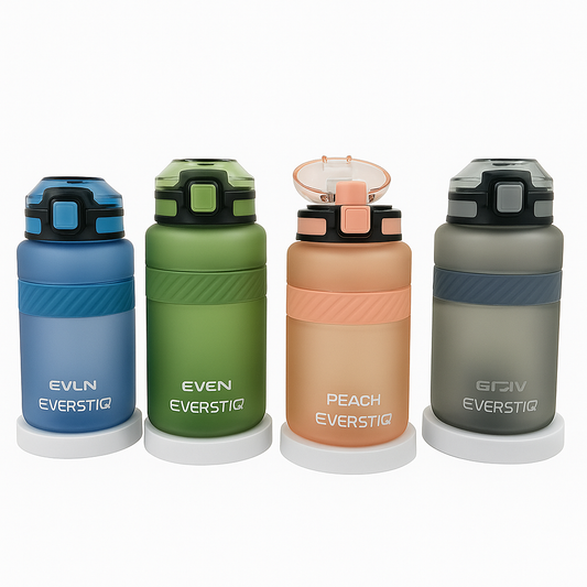 1Pc Frosted Plastic Water Bottles (Assorted) – Leak-Proof Flip-Top Sports & Travel Bottles