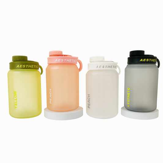 1Pc Matte Plastic Water Bottles (Assorted) – Wide-Mouth Leak-Proof Travel & Gym Bottles