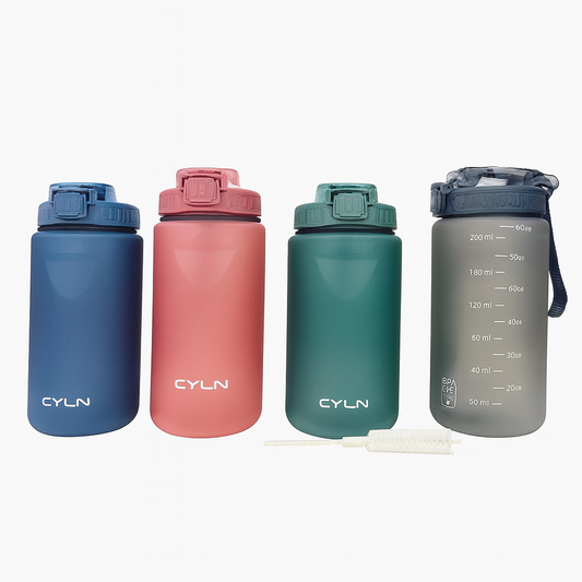1Pc Matte Finish Plastic Water Bottles (Assorted) – Leak-Proof Sports & Travel Bottles