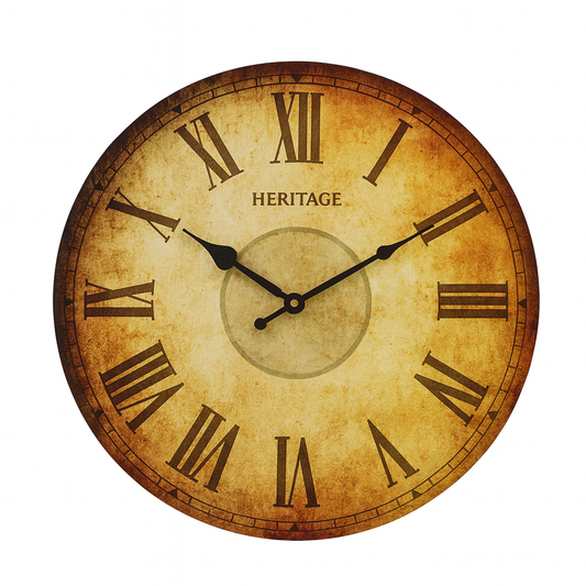Ocean Wall Clock – Vintage Heritage Roman Numeral Wall Clock with Plastic Frame