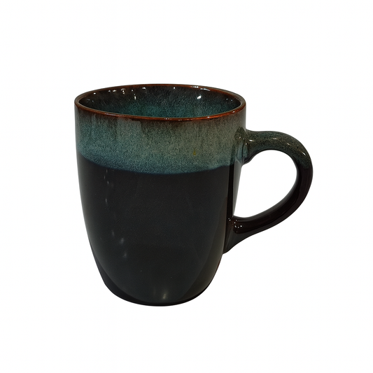 Handcrafted Reactive Glaze Ceramic Mug – Luxury Stoneware Coffee & Tea Cup in Green or Purple