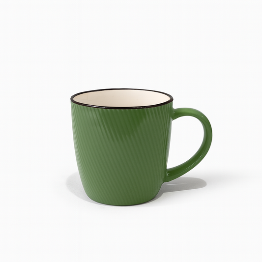 Textured Gloss Ceramic Mug – Modern Coffee & Tea Cup in Red, Pink, Green, Teal & Yellow