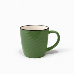 Textured Gloss Ceramic Mug – Modern Coffee & Tea Cup in Red, Pink, Green, Teal & Yellow