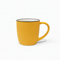 Textured Gloss Ceramic Mug – Modern Coffee & Tea Cup in Red, Pink, Green, Teal & Yellow