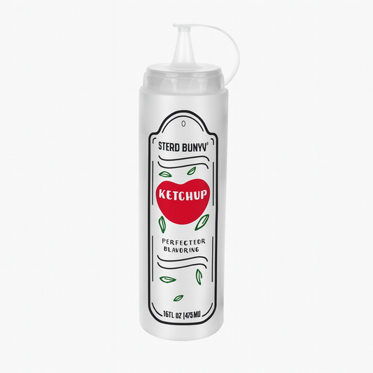 Patterned Sauce Bottle – 400 ml Squeeze Dispenser with Stylish Print