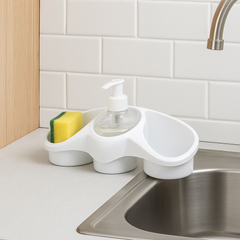 Dishwash / Soap Dispenser & Sponge Holder – 250 ml Kitchen Organizer