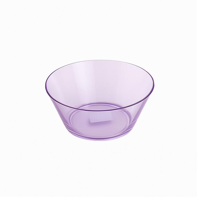 1Pc Acrylo Salad Bowl – Lightweight Acrylic Serving Bowl for Salads, Snacks & Fruits (Purple, Blue, Green, Pink) - Habitt