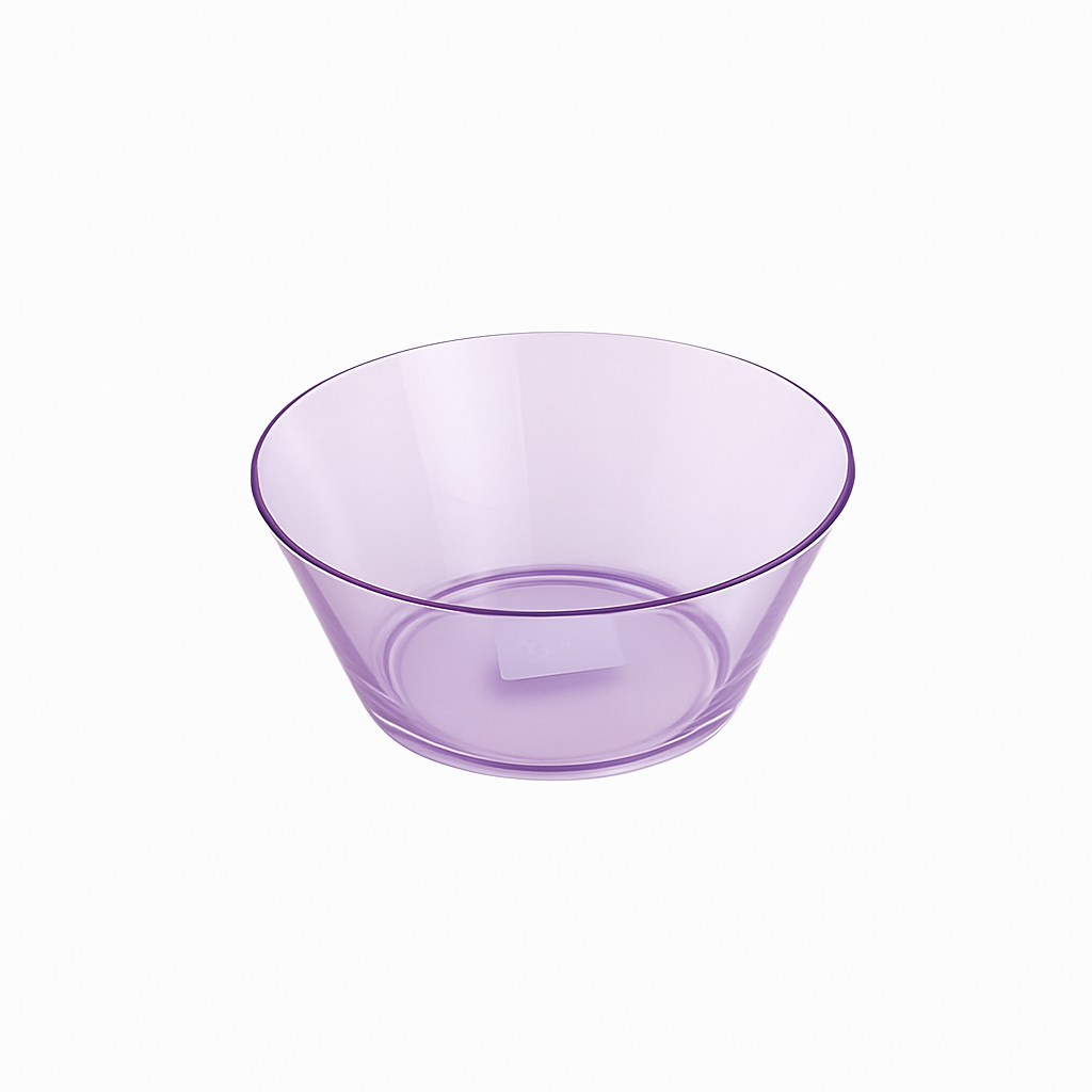 1Pc Acrylo Salad Bowl – Lightweight Acrylic Serving Bowl for Salads, Snacks & Fruits (Purple, Blue, Green, Pink) - Habitt