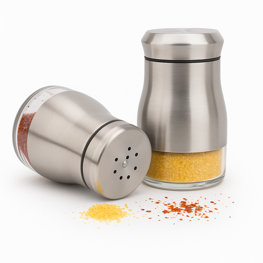 1Pc Stainless Steel Salt & Pepper Shaker – Modern Spice Dispenser (CH-2)