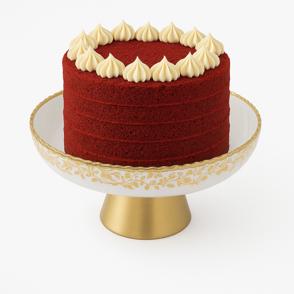 Elegant Cake Stand – Gold Floral Design