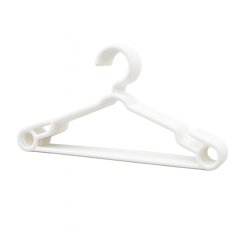 (PACK OF 6) Cloth Hangers – Durable Plastic Hangers - Habitt