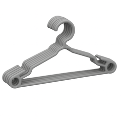 (PACK OF 6) Cloth Hangers – Durable Plastic Hangers