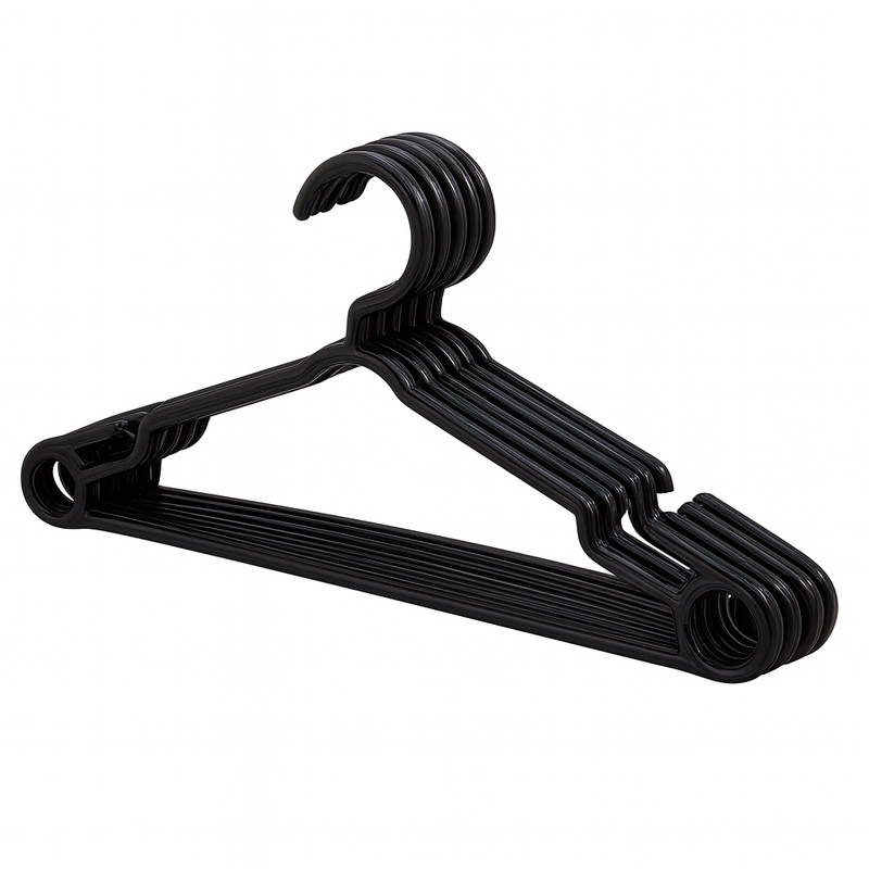 (PACK OF 6) Cloth Hangers – Durable Plastic Hangers - Habitt