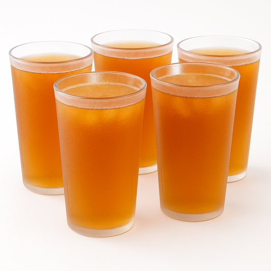 [Pack of 6] Frosted Glass Tumblers – Elegant Drinkware for Home & Parties