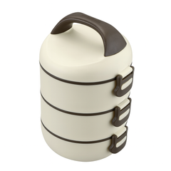 3-Tier Stainless Steel Lunch Box | Thermal Insulated Tiffin with Handle | Leak-Proof Stackable Food Container