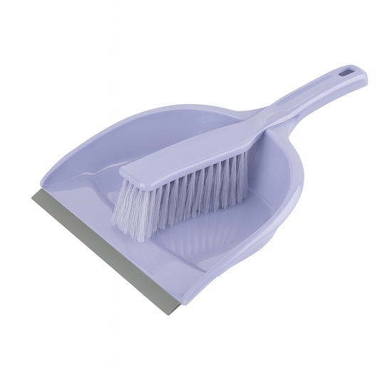 1Pc Dustpan and Brush Set | Durable Plastic Cleaning Set with Soft Bristles | Easy-Grip Handle for Home & Office Use
