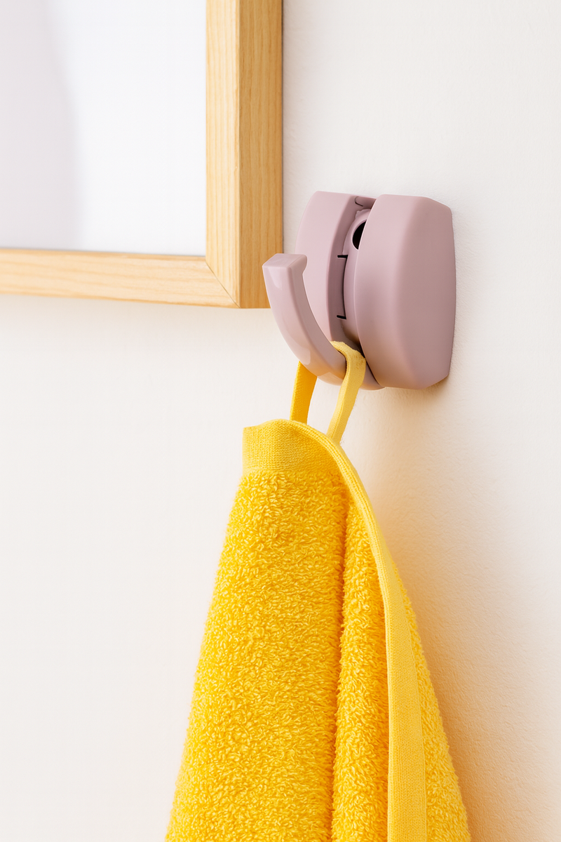 1Pc Lunia Wall Hook – Heavy-Duty Adhesive Hook for Home & Bathroom Organization - Habitt