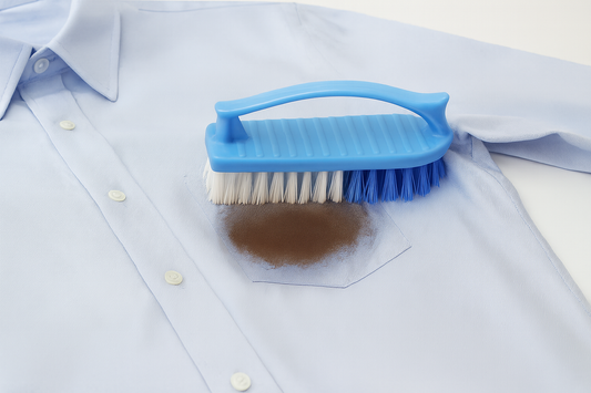 1Pc Cloth Cleaning Brush – Dual-Color Handle Brush for Laundry & Fabric Care (Blue and Green)