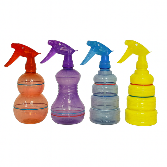1Pc Spray Bottle (Assorted)– Refillable Trigger Sprayer for Cleaning, Gardening & Hair Styling
