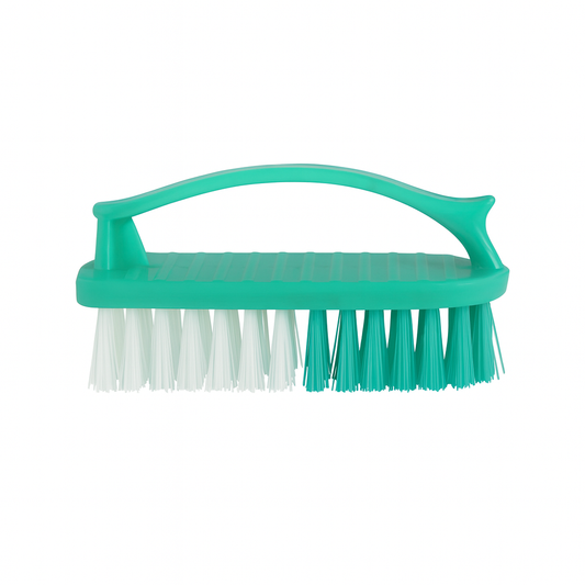 1Pc Cloth Cleaning Brush – Dual-Color Handle Brush for Laundry & Fabric Care (Blue and Green)