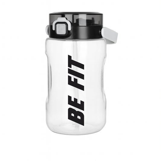 Carbon 1500ml Sports Water Bottle – BPA-Free Leakproof Gym Bottle with Flip Lock Lid | “Be Fit” Motivational Design