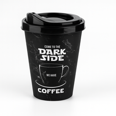 Dark Side Coffee Cup – 400ml Reusable Travel Mug with Lid | Insulated BPA-Free Tumbler for Hot & Cold Drinks
