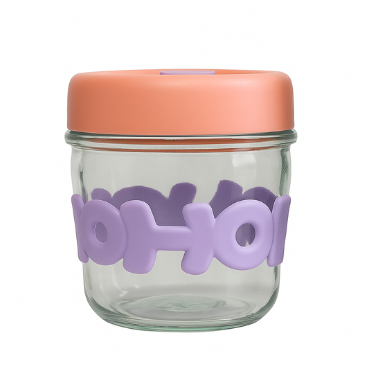 Glass Tumbler with Straw 350ml – BPA-Free Reusable Cup with Silicone Grip & Lid | Cute Portable Smoothie & Juice Jar