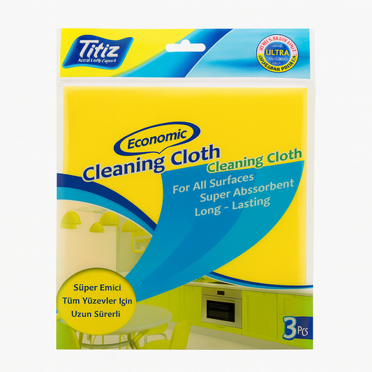 3PC Set Tritz Cleaning Cloth  – Super Absorbent Multi-Surface Cleaning Wipes for Home & Kitchen