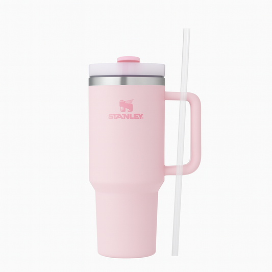 Stanley 40oz Quencher Tumbler with Handle & Straw | 680g Heavy-Duty Stainless Steel Travel Mug | Vacuum Insulated Cup (Soft Pink)