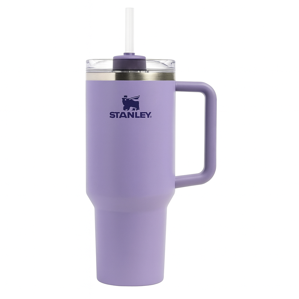 Stanley 40oz Quencher Tumbler with Handle & Straw | 680g Heavy-Duty Stainless Steel Insulated Travel Mug | Vacuum Flask (Lavender Purple)