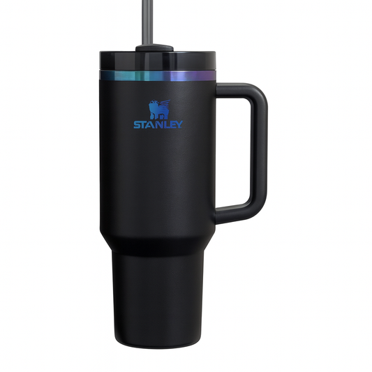 Stanley 40oz Quencher Tumbler with Handle & Straw | 680g Heavy-Duty Stainless Steel Insulated Travel Mug (Matte Black)