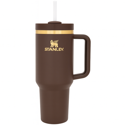 Stanley 40oz Quencher Tumbler with Handle & Straw | 680g Heavy-Duty Stainless Steel Vacuum Insulated Travel Mug (Matte Brown)