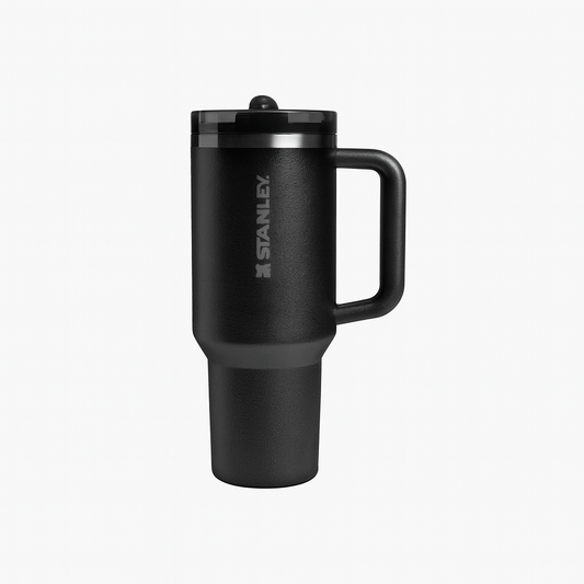 Stanley 40oz Quencher Pro Tour Tumbler with Handle & Straw | 680g Heavy-Duty Stainless Steel | Anti-Leak Vacuum Insulated Travel Mug (Matte Black – S-19)