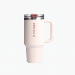 Stanley 40oz Quencher Pro Tour Tumbler with Handle & Straw | 680g Heavy-Duty Stainless Steel Anti-Leak Travel Mug | Vacuum Insulated (Cream Pinkish White – S-20)
